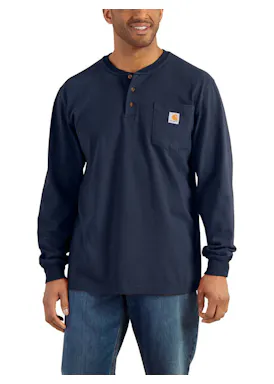 Carhartt Workwear Henley K128 T-Shirts Pocket L/S Comfort Fit