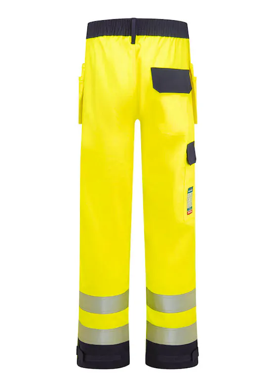 Portwest Bizflame Work Holsterbroek FR440 Hi-Vis Contrast FR Antistatisch UV-bescherming