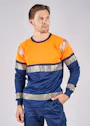 Fristads 129513 T-Shirt Met Lange Mouwen High Vis Klasse 1 7519 Thv UV-bescherming Stiby miniatuur