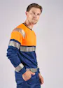Fristads 129513 T-Shirt Met Lange Mouwen High Vis Klasse 1 7519 Thv UV-bescherming Stiby miniatuur