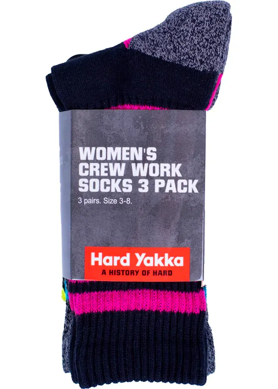 Hard Yakka Womens Crew 3 Pack