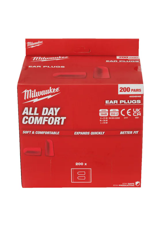 Milwaukee Foam Ear Plugs 200 stuks  (4932480465)