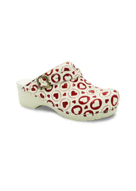 Sanita Flex 38 Klomp Wit/Rood