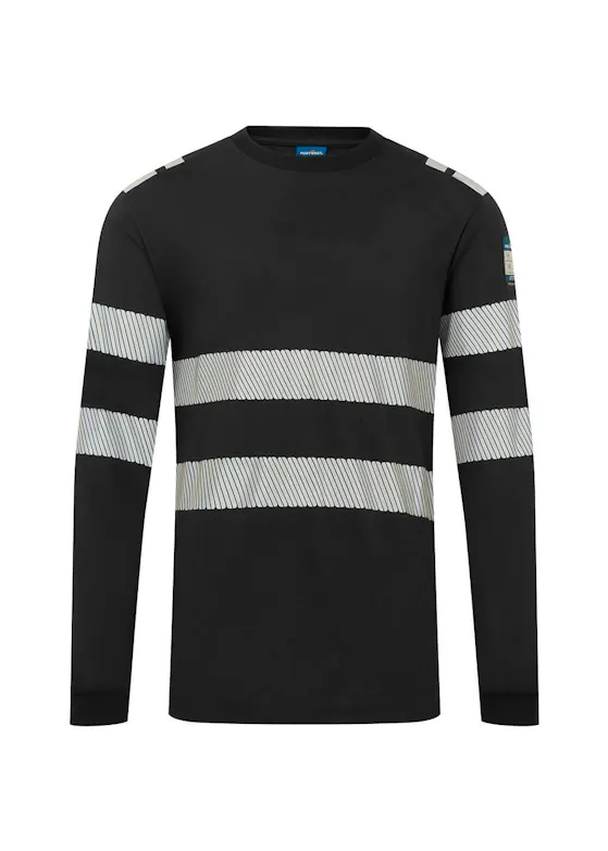 Portwest PW3 Modaflame Gebreid FR T-shirt met Lange Mouwen FR732 Hi-Vis