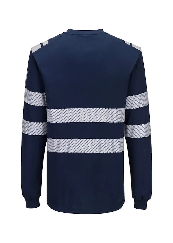 Portwest PW3 Modaflame Gebreid FR T-shirt met Lange Mouwen FR732 Hi-Vis
