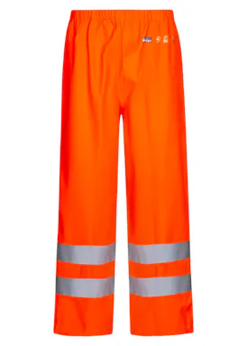 Lyngsoe Hi-Vis Rain Trousers in PU Quality LR52