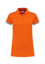 L&S LEM3503 Poloshirt Flag SS Double Lacoste Piqué Dames miniatuur