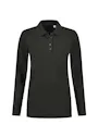 L&S LEM3574 Poloshirt Basic Cotton Elastane Long Sleeves Dames miniatuur