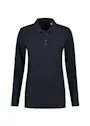 L&S LEM3574 Poloshirt Basic Cotton Elastane Long Sleeves Dames miniatuur