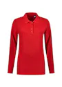 L&S LEM3574 Poloshirt Basic Cotton Elastane Long Sleeves Dames miniatuur
