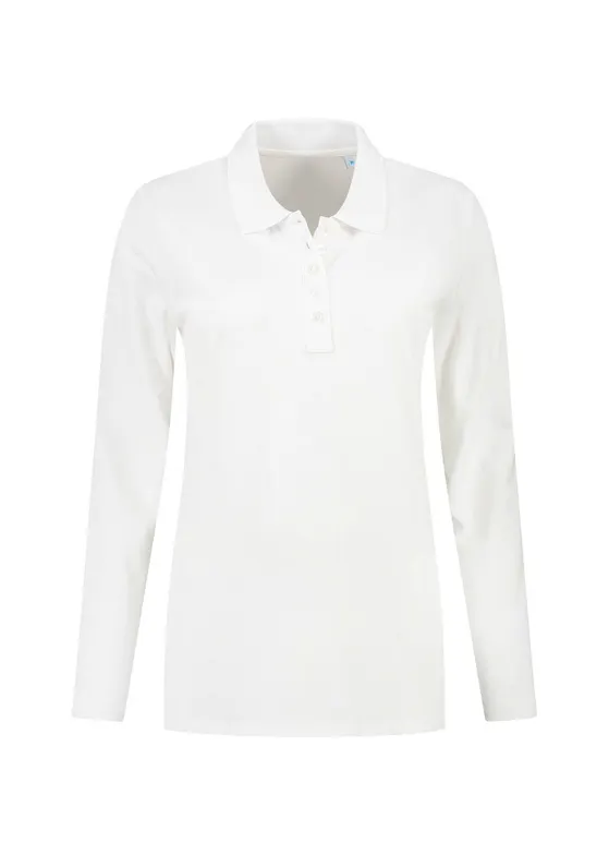 L&S LEM3574 Poloshirt Basic Cotton Elastane Long Sleeves Dames