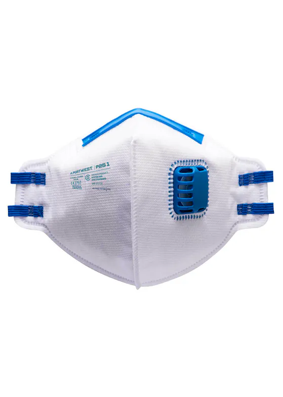 Portwest FFP2 Valved Fold Flat Respirator (20 Stuks)-1