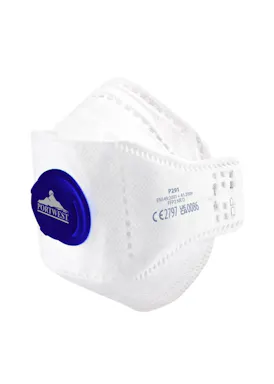 Portwest Eagle FFP2 Valved Dolomite Fold Flat Respirator (10 Stuks)-1