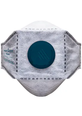 Portwest Eagle FFP2 Valved Carbon Fold Flat Respirator (10 Stuks)-1