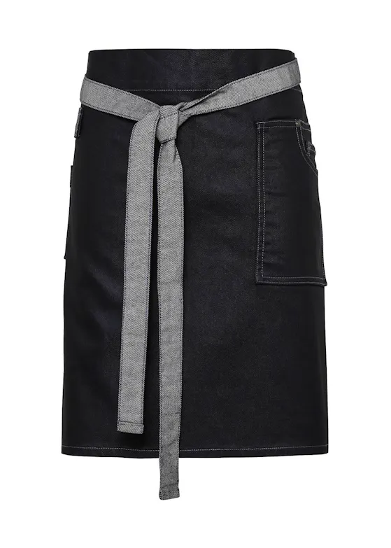 Premier Division Waxed Look Denim Waist Apron