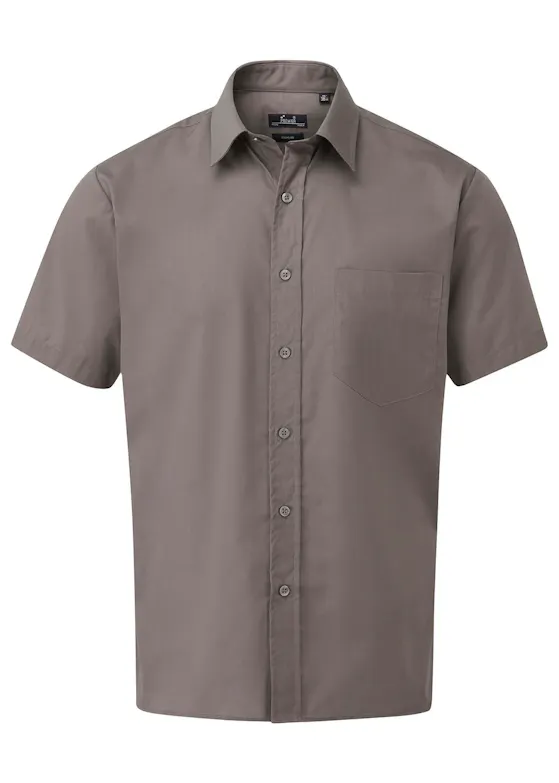 Premier PW202 Poplin Shirt Short Sleeve Regular Fit