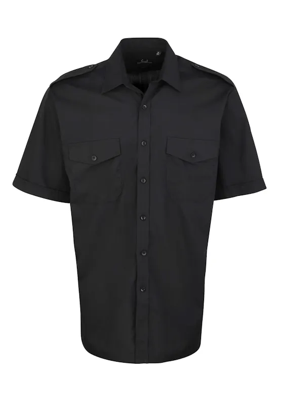Premier PW212 Pilot Shirt Short Sleeve Regular Fit