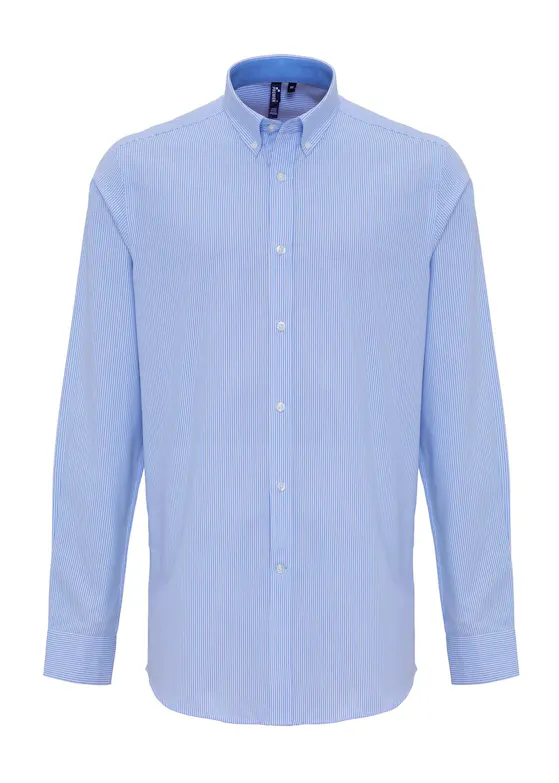 Premier PW238 Oxford Stripes Shirt Cotton Rich Regular Fit