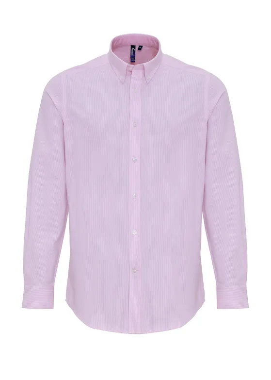 Premier PW238 Oxford Stripes Shirt Cotton Rich Regular Fit