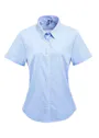 Premier Microcheck (Gingham) PW321 Cotton Shirt Short Sleeve Regular Fit Dames miniatuur