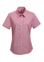 Premier Microcheck (Gingham) PW321 Cotton Shirt Short Sleeve Regular Fit Dames miniatuur