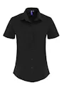 Premier PW346 Poplin Cotton Shirt Short Sleeve Stretch Dames miniatuur