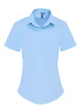 Premier PW346 Poplin Cotton Shirt Short Sleeve Stretch Dames miniatuur