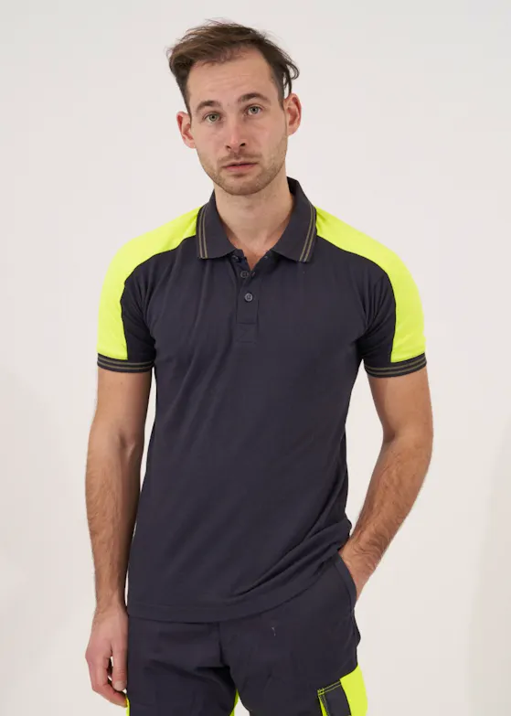 Projob 642018 2018 Poloshirt Met Fluo Inzetstukken Regular Fit