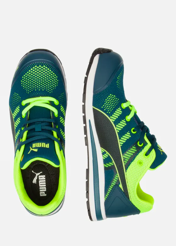 Puma Elevate Knit  S1P Werkschoen Blauw/Groen