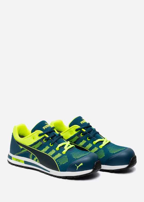 Puma Elevate Knit  S1P Werkschoen Blauw/Groen
