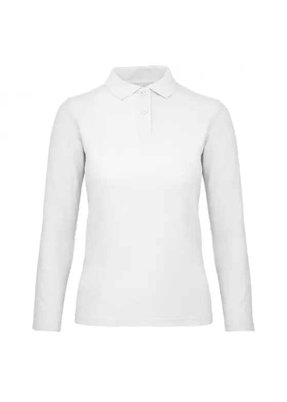 B&C ID.001 BCPWI13 Poloshirt Long Sleeve Piqué Regular Fit Dames