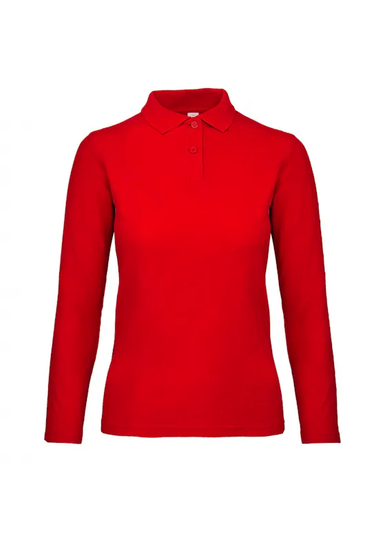 B&C ID.001 BCPWI13 Poloshirt Long Sleeve Piqué Regular Fit Dames