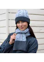 Result Shades Of Grey Knitted Scarf miniatuur
