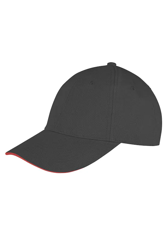 Result Memphis Brushed Cotton Low Profile Sandwich Peak Cap