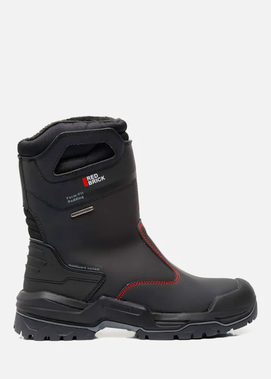 Redbrick Boot Black Wool S7S Werklaars
