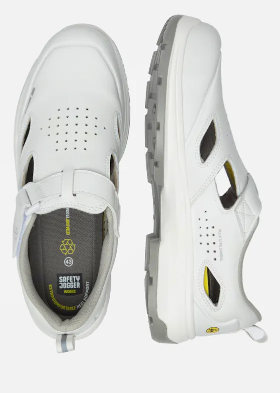 Safety Jogger Flux S1PS Werkschoen Sandaal Wit