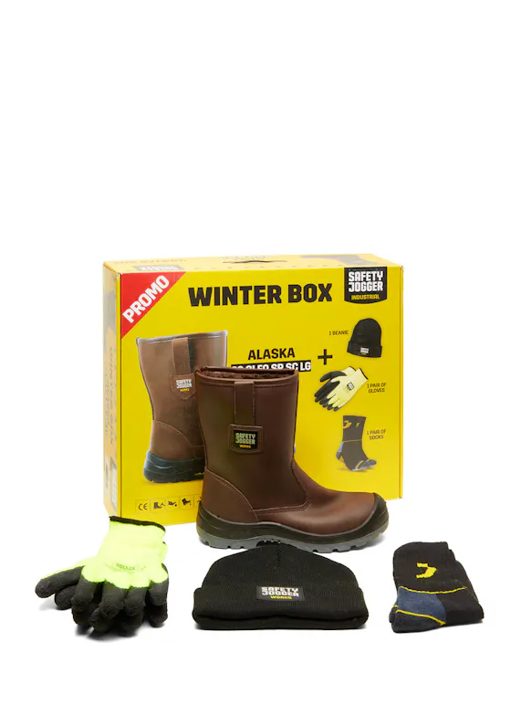 Safety Jogger Alaska S3L Werklaars Hoog Bruin Winter Promobox