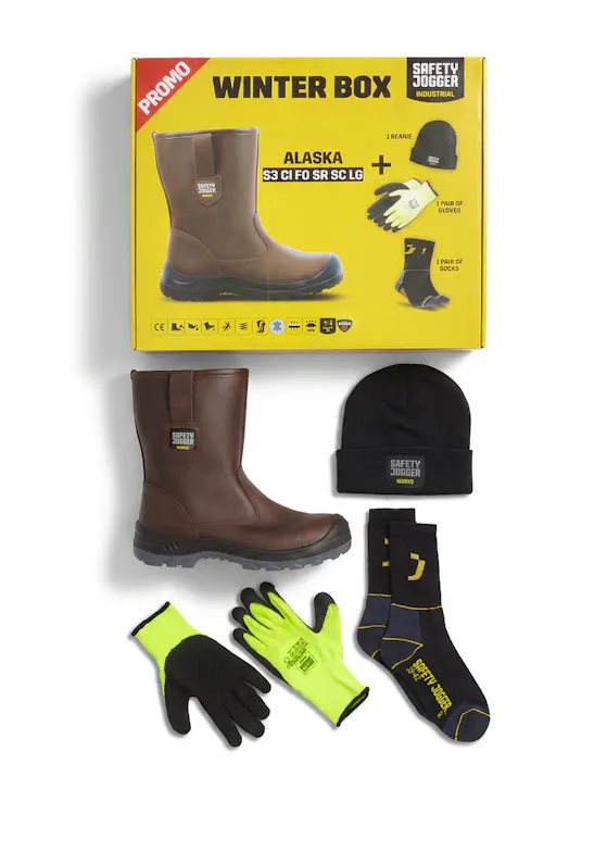 Safety Jogger Alaska S3L Werklaars Hoog Bruin Winter Promobox