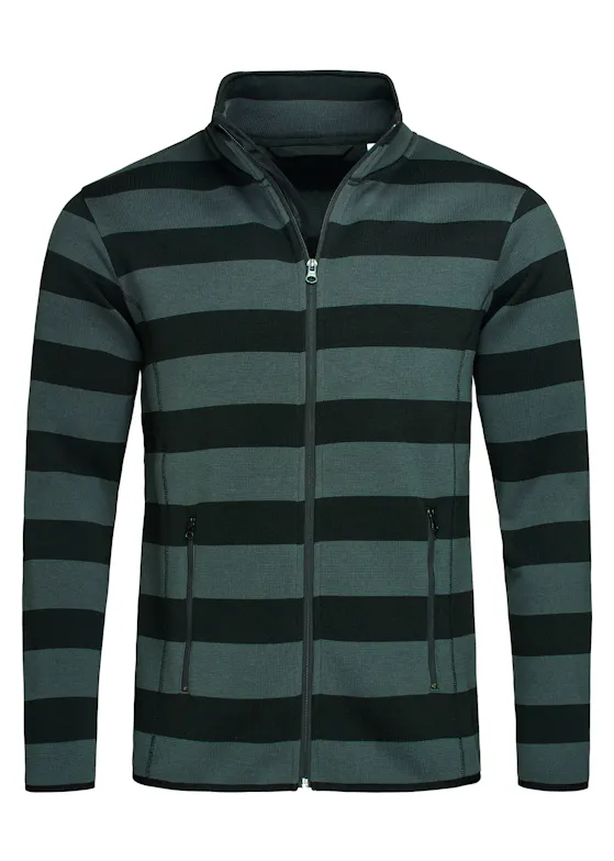 Stedman Polar Fleece Cardigan Striped for him