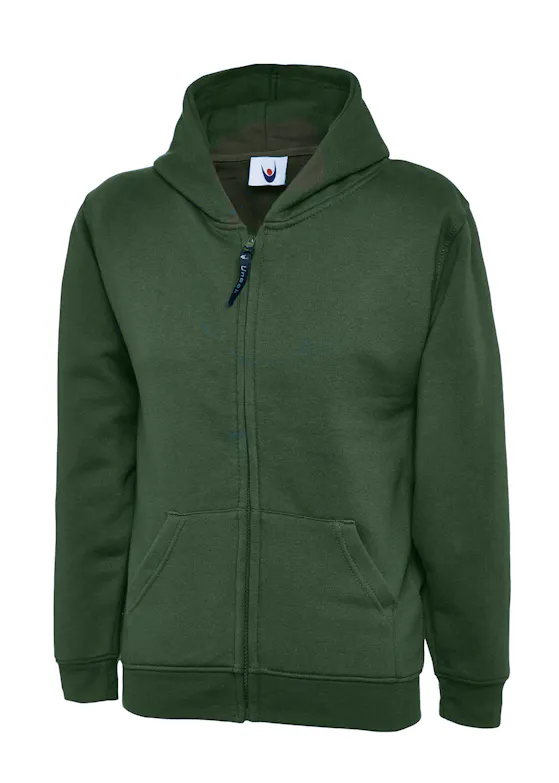 Uneek UC506 Sweater met Rits Classic Hooded Regular Fit Kinderen