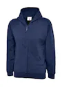 Uneek UC506 Sweater met Rits Classic Hooded Regular Fit Kinderen miniatuur