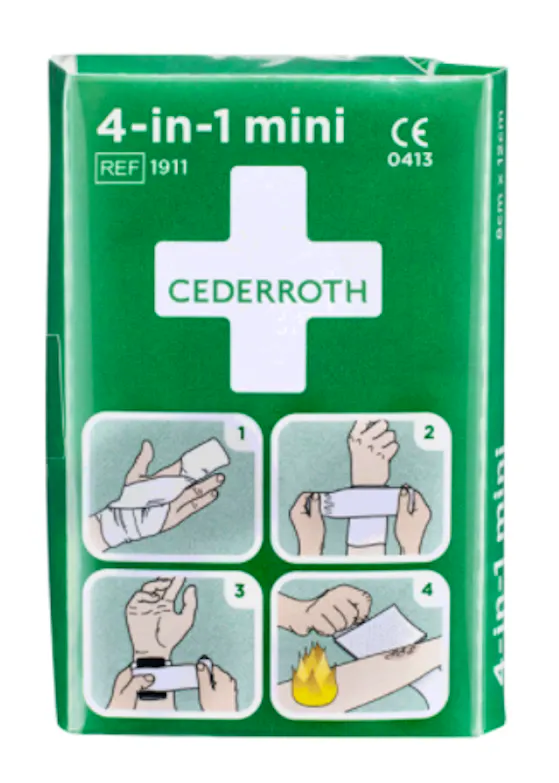 Cederroth 4-in-1 mini bloedstelpende verbanden (1996906)