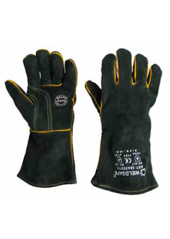 Weldsafe Lashandschoen 755 Rundersplitleder Met Duimversteviging