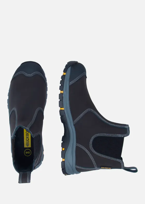 Buckbootz Wizardz Instapper Zwart S3S Werkschoen Hoog