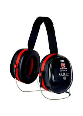 3M Peltor Optime III Gehoorkappen H540B-412-SV Zwart/Rood Nekband