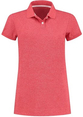 L&S Heather Mix Polo Short Sleeves For Her LEM3550