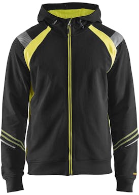 Blaklader 3433 Hooded sweatshirt hele rits Visible